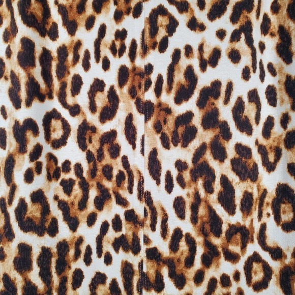 Chico's Leopard Print Pencil Skirt Tan Black Size .5 / Small - Picture 3 of 10
